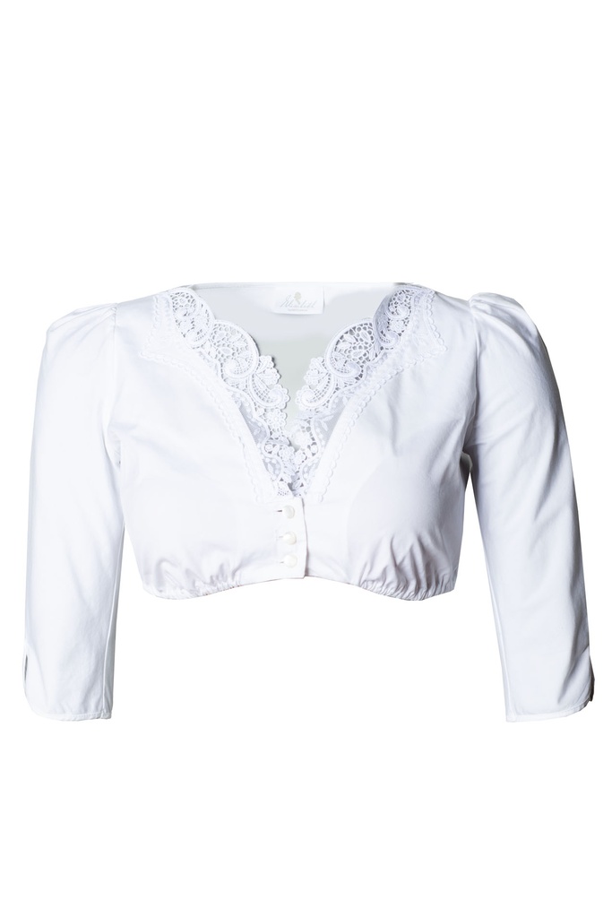 Dirndlbluse Lilie in weiss